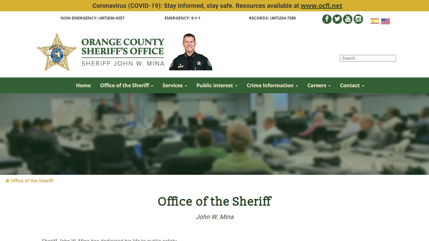 Orange County Sheriff's Office > Office of the Sheriff